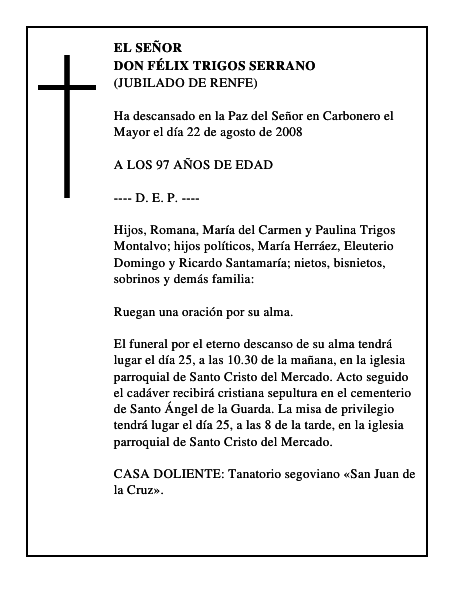 DON FÉLIX TRIGOS SERRANO