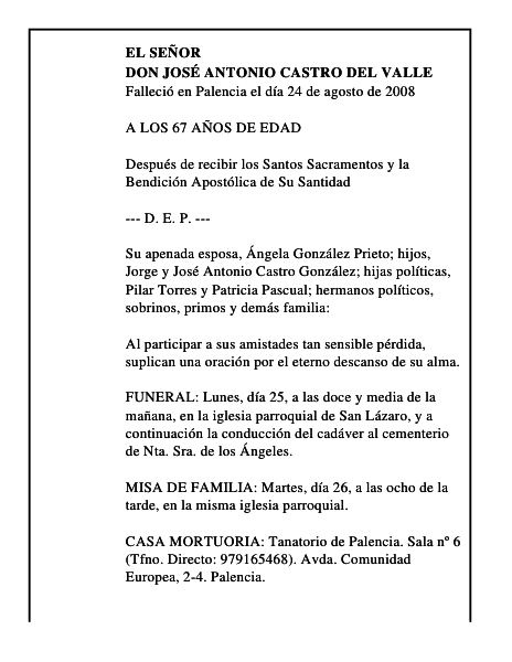 DON JOSÉ ANTONIO CASTRO DEL VALLE