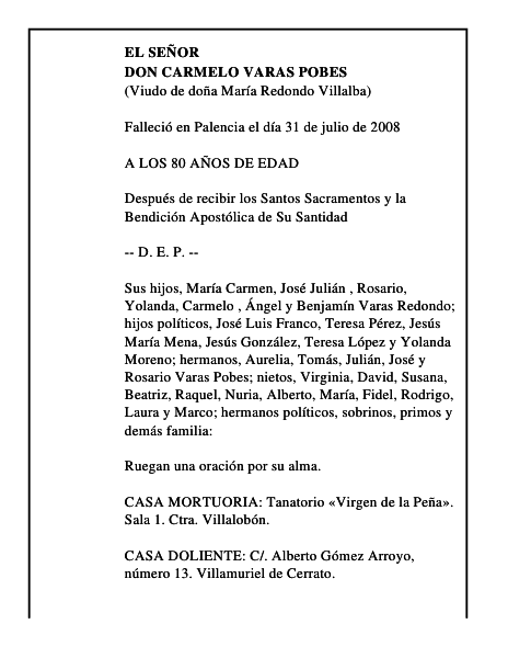 DON CARMELO VARAS POBES