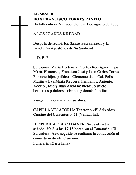 DON FRANCISCO TORRES PANIZO