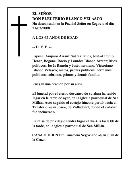 DON ELEUTERIO BLANCO VELASCO