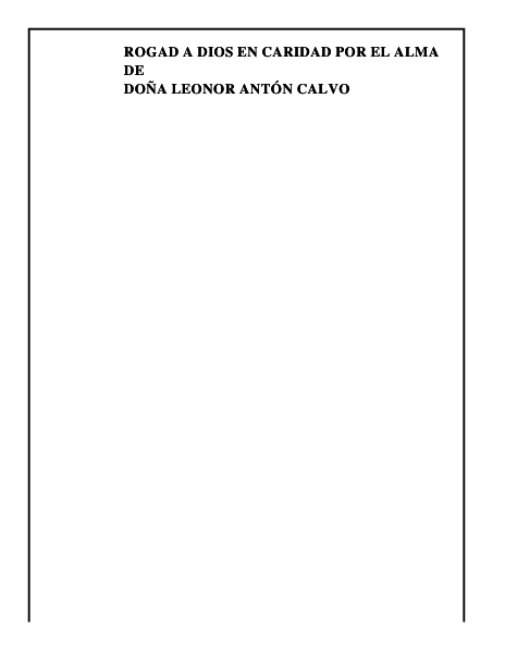 DOÑA LEONOR ANTÓN CALVO