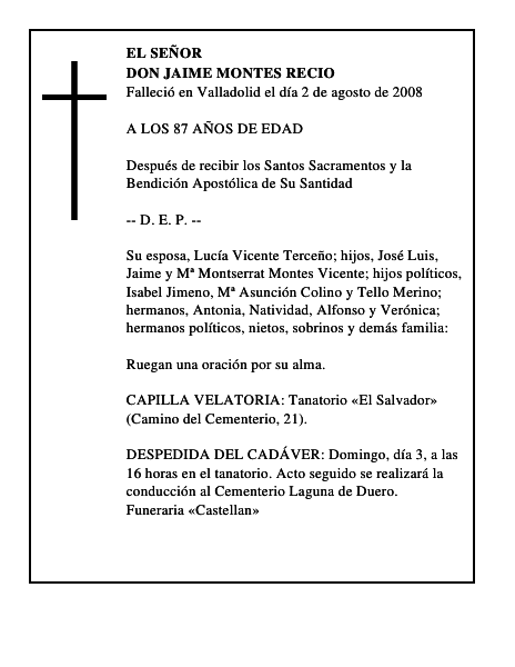 DON JAIME MONTES RECIO
