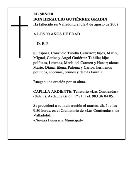 DON HERACLIO GUTIÉRREZ GRADIN