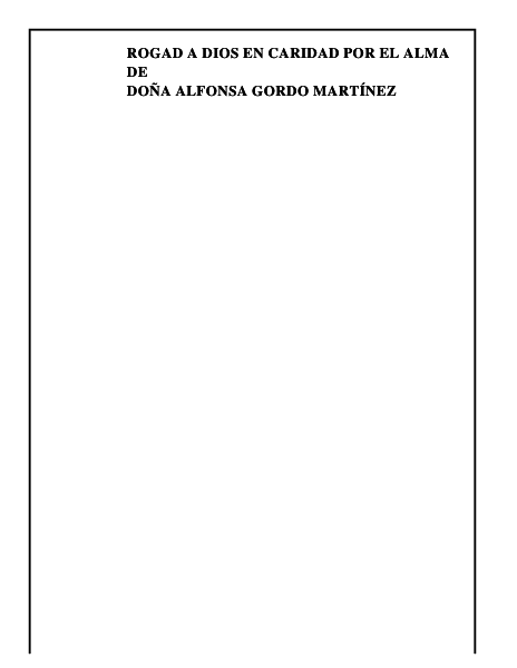 DOÑA ALFONSA GORDO MARTÍNEZ