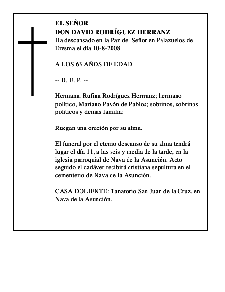 DON DAVID RODRÍGUEZ HERRANZ
