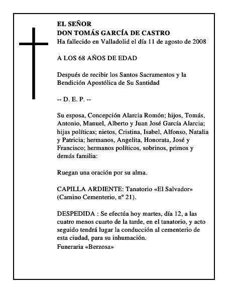 DON TOMÁS GARCÍA DE CASTRO