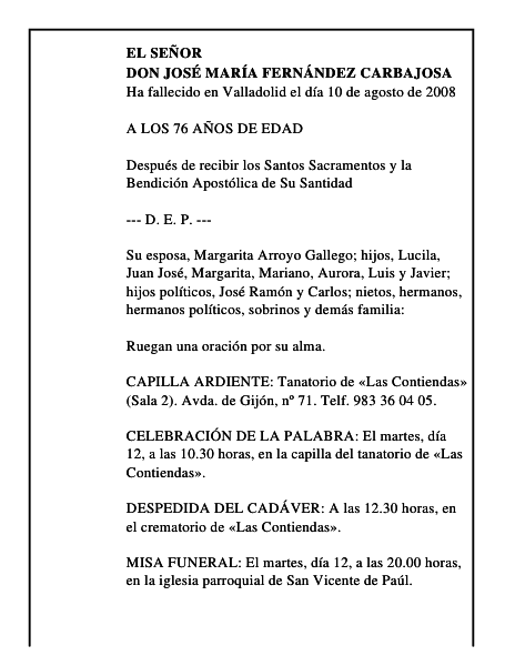 DON JOSÉ MARÍA FERNÁNDEZ CARBAJOSA