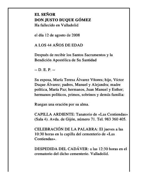 DON JUSTO DUQUE GÓMEZ