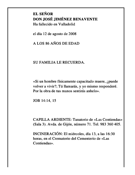 DON JOSÉ JIMÉNEZ BENAVENTE