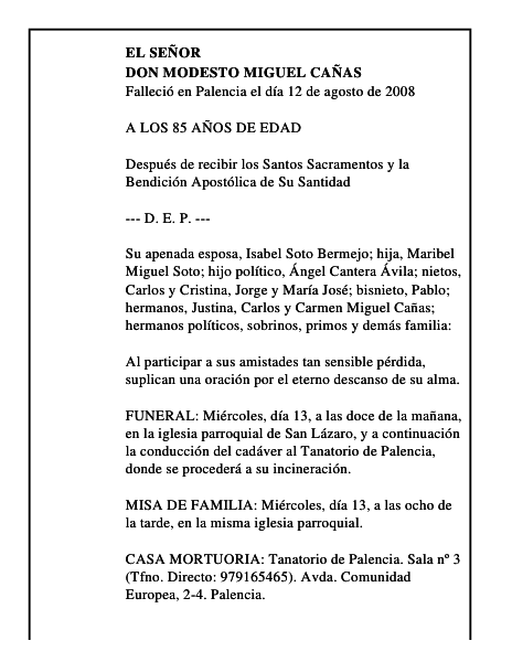 DON MODESTO MIGUEL CAÑAS