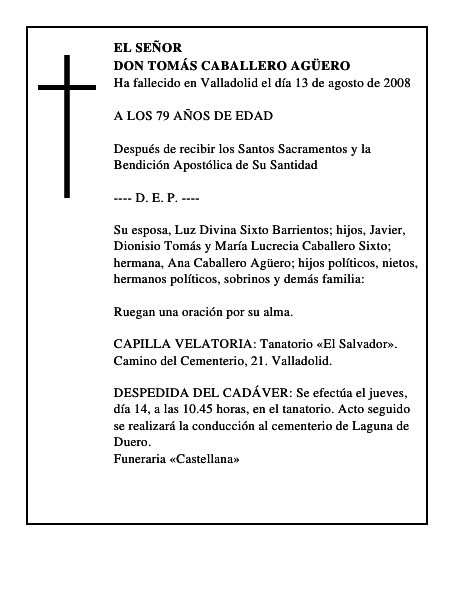 DON TOMÁS CABALLERO AGÜERO