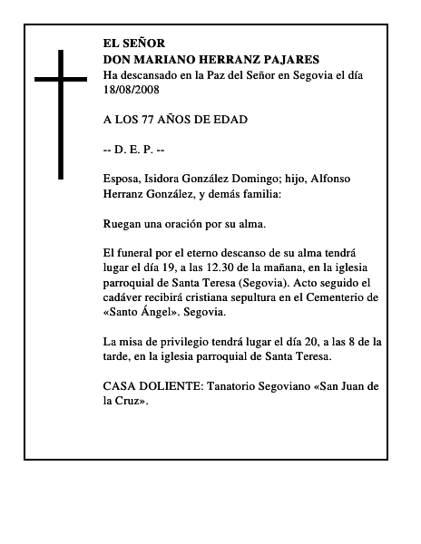 DON MARIANO HERRANZ PAJARES