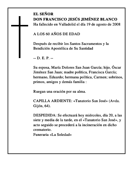 DON FRANCISCO JESÚS JIMÉNEZ BLANCO