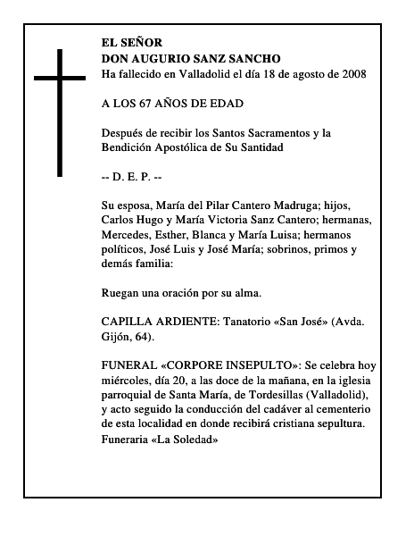 DON AUGURIO SANZ SANCHO
