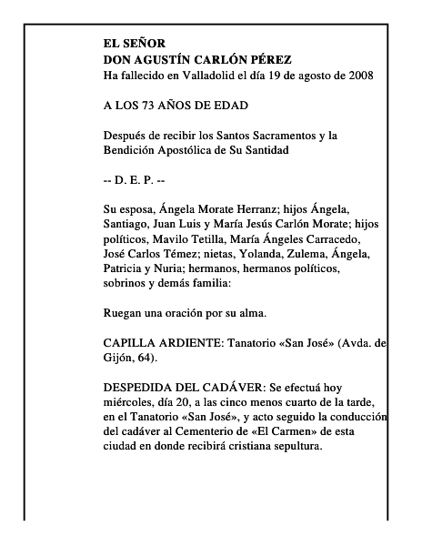 DON AGUSTÍN CARLÓN PÉREZ