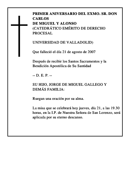 DE MIGUEL Y ALONSO