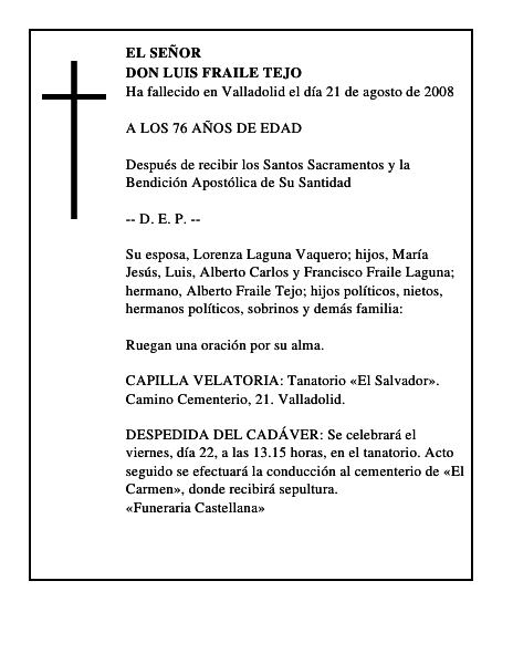 DON LUIS FRAILE TEJO