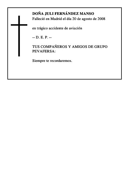 DOÑA JULI FERNÁNDEZ MANSO