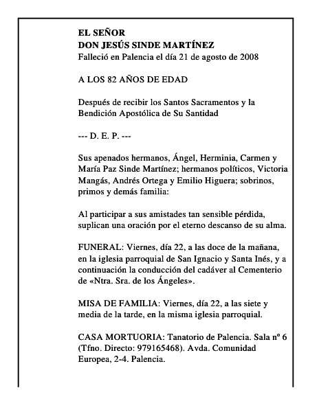 DON JESÚS SINDE MARTÍNEZ
