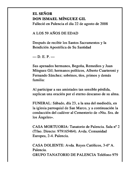 DON ISMAEL MÍNGUEZ GIL