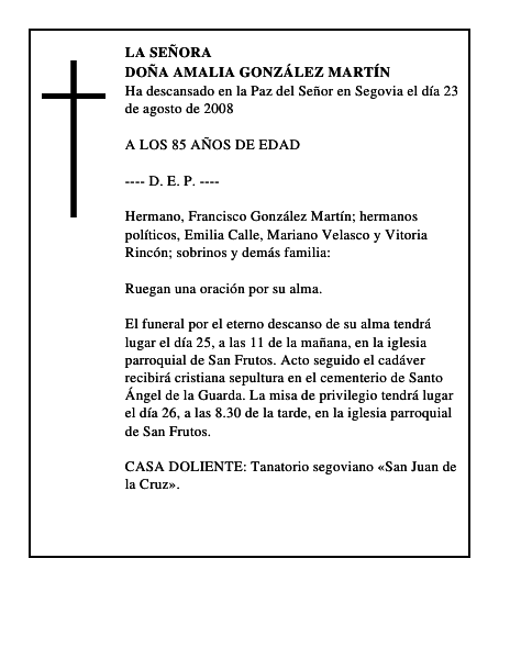 DOÑA AMALIA GONZÁLEZ MARTÍN