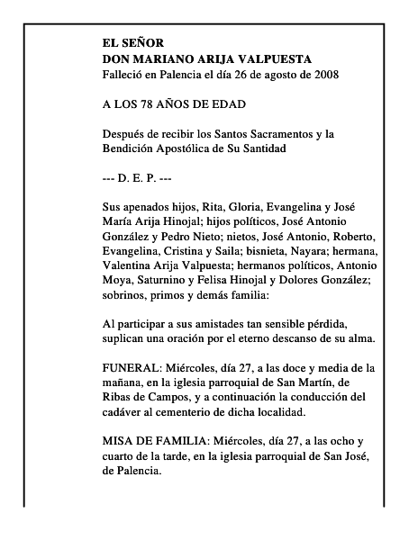 DON MARIANO ARIJA VALPUESTA