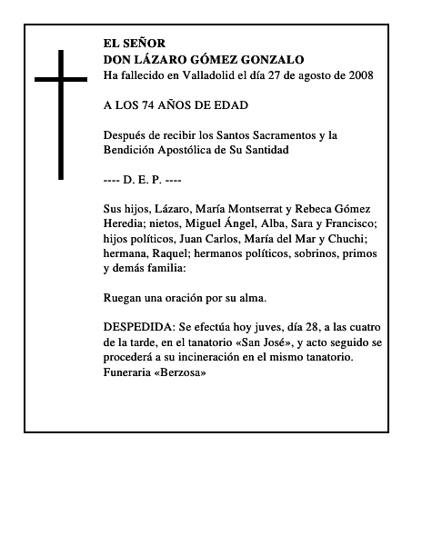 DON LÁZARO GÓMEZ GONZALO