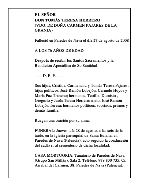 DON TOMÁS TERESA HERRERO