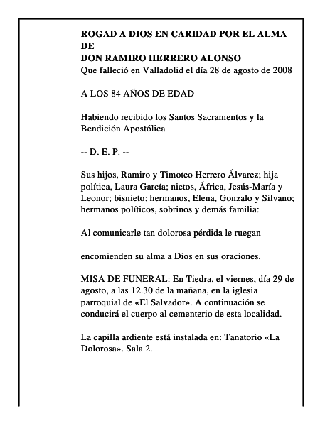 DON RAMIRO HERRERO ALONSO