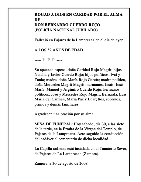 DON BERNARDO CUERDO ROJO