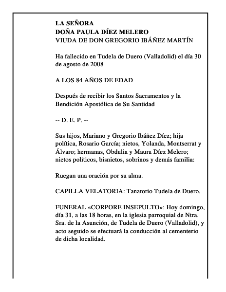 DOÑA PAULA DÍEZ MELERO