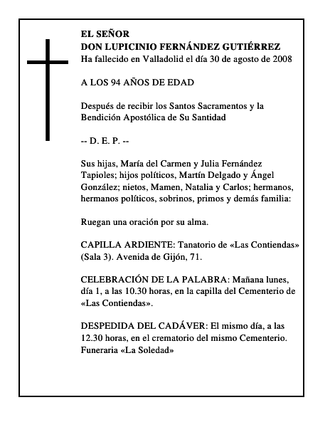 DON LUPICINIO FERNÁNDEZ GUTIÉRREZ