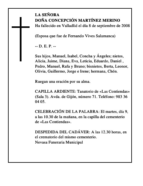 DOÑA CONCEPCIÓN MARTÍNEZ MERINO