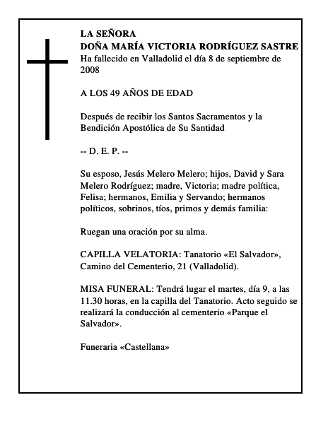 DOÑA MARÍA VICTORIA RODRÍGUEZ SASTRE