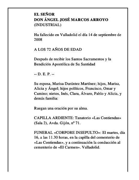 DON ÁNGEL JOSÉ MARCOS ARROYO