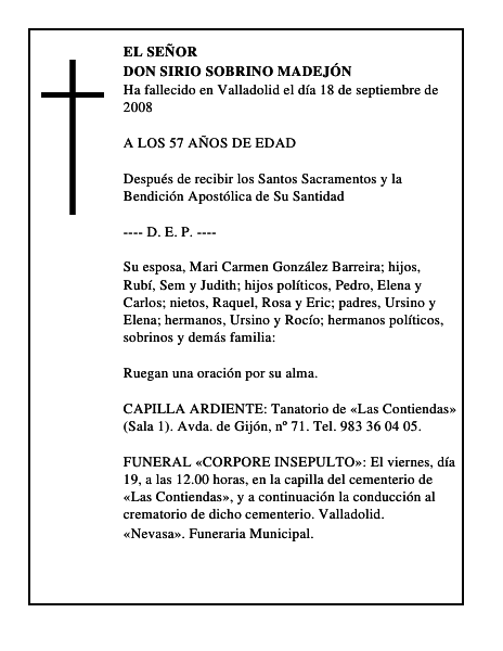 DON SIRIO SOBRINO MADEJÓN