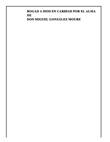 DON MIGUEL GONZÁLEZ MOURE