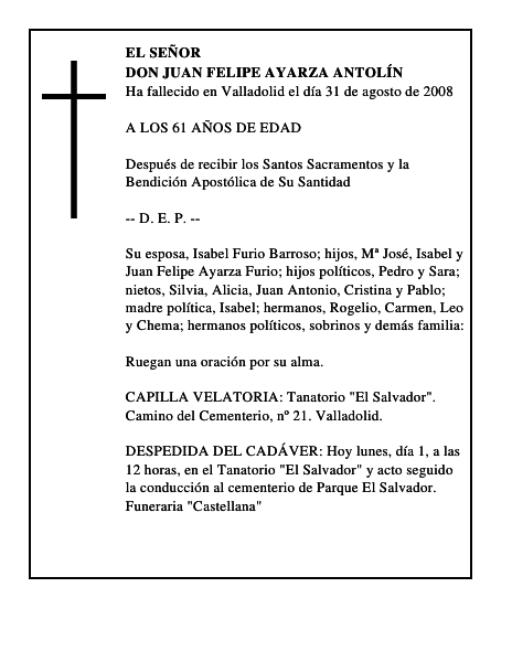 DON JUAN FELIPE AYARZA ANTOLÍN