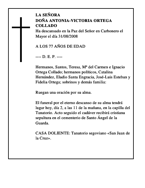 DOÑA ANTONIA-VICTORIA ORTEGA COLLADO