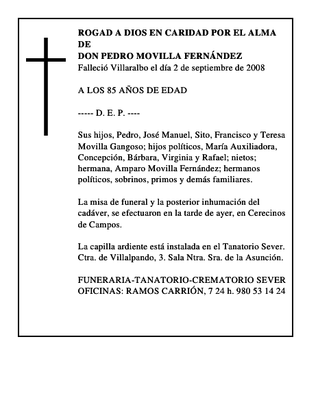 DON PEDRO MOVILLA FERNÁNDEZ