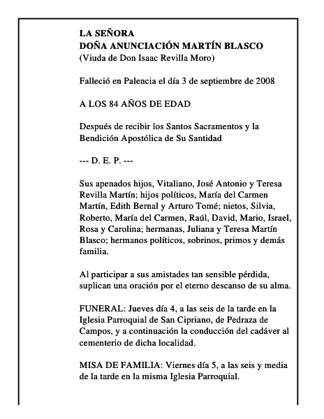 DOÑA ANUNCIACIÓN MARTÍN BLASCO