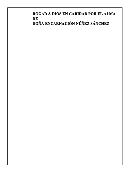 DOÑA ENCARNACIÓN NÚÑEZ SÁNCHEZ
