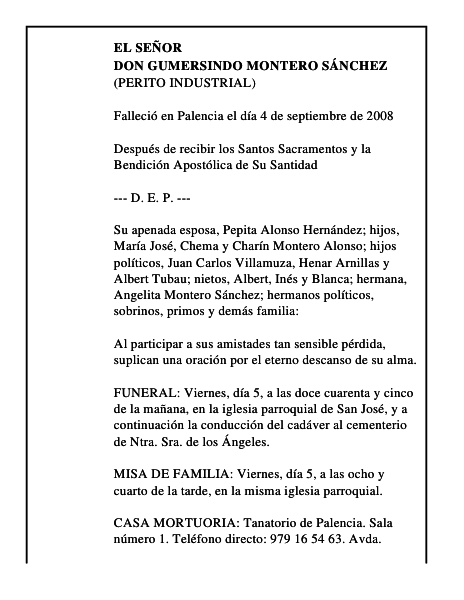 DON GUMERSINDO MONTERO SÁNCHEZ