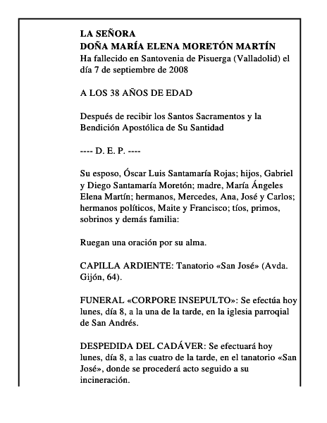DOÑA MARÍA ELENA MORETÓN MARTÍN