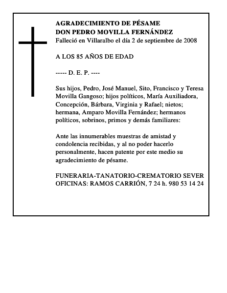 DON PEDRO MOVILLA FERNÁNDEZ