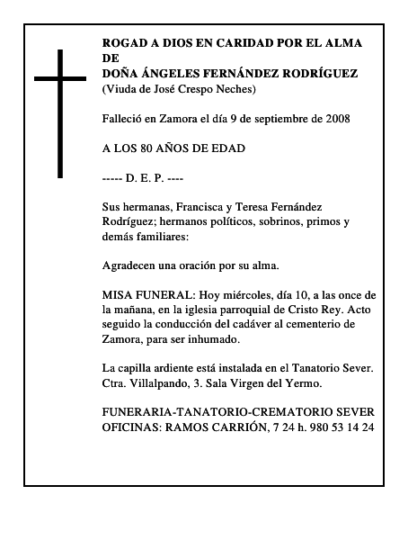 DOÑA ÁNGELES FERNÁNDEZ RODRÍGUEZ