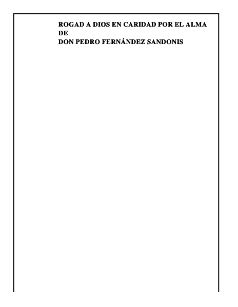 DON PEDRO FERNÁNDEZ SANDONIS