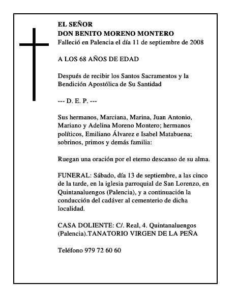 DON BENITO MORENO MONTERO