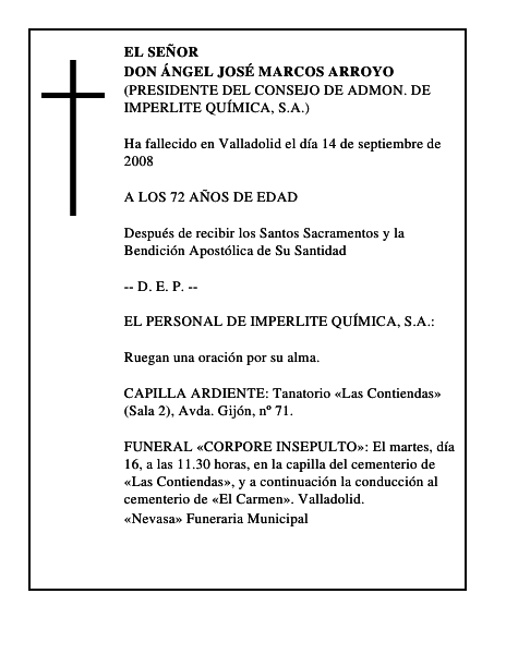 DON ÁNGEL JOSÉ MARCOS ARROYO